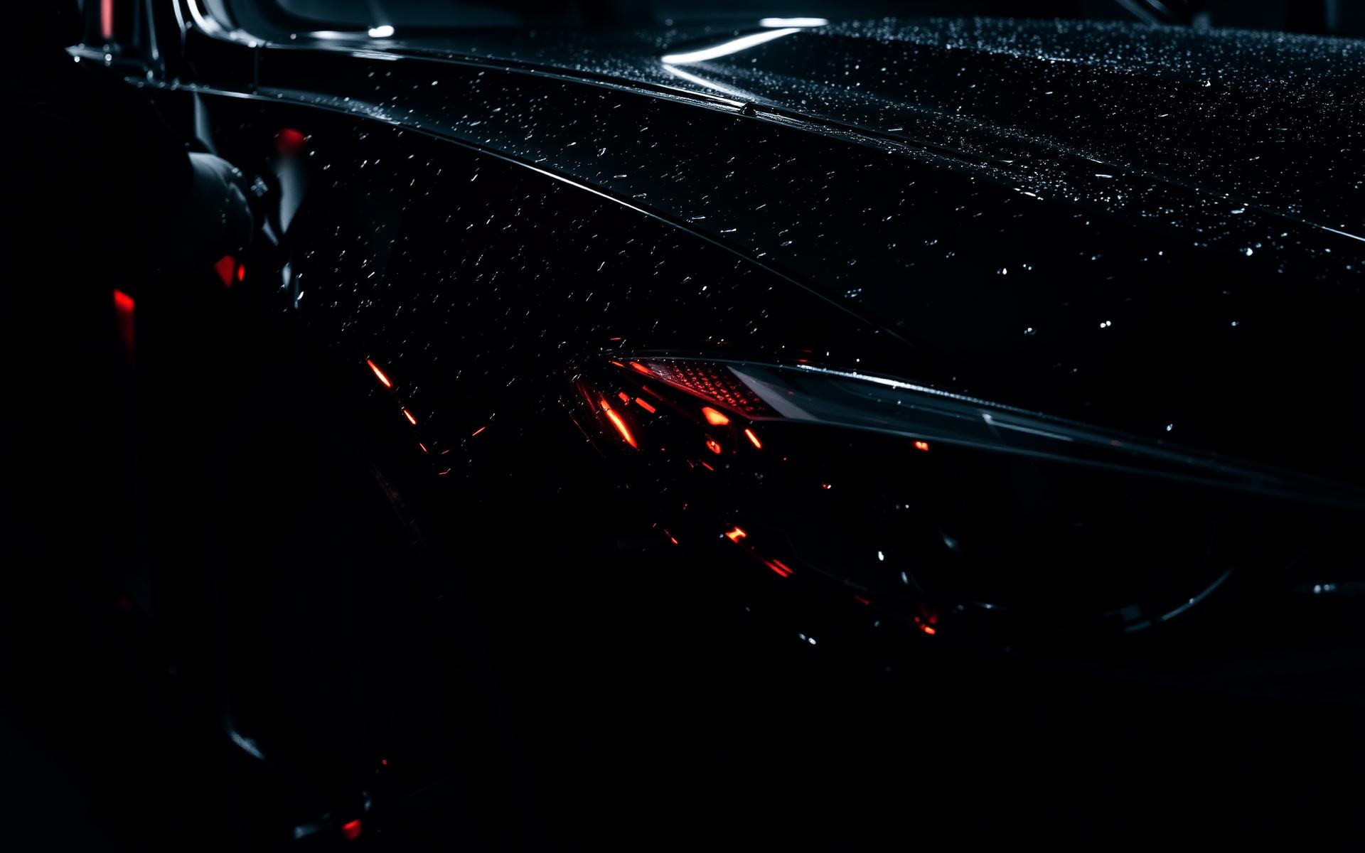 Freshly detailed black luxury car